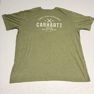 Carhartt Relaxed Fit Graphic Pocket T-Shirt - Olive Green - Men's XXXL 3XL